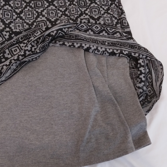 XXS Athleta Empire waist Dress Black and Gray Geometric Pattern Print - Picture 9 of 9